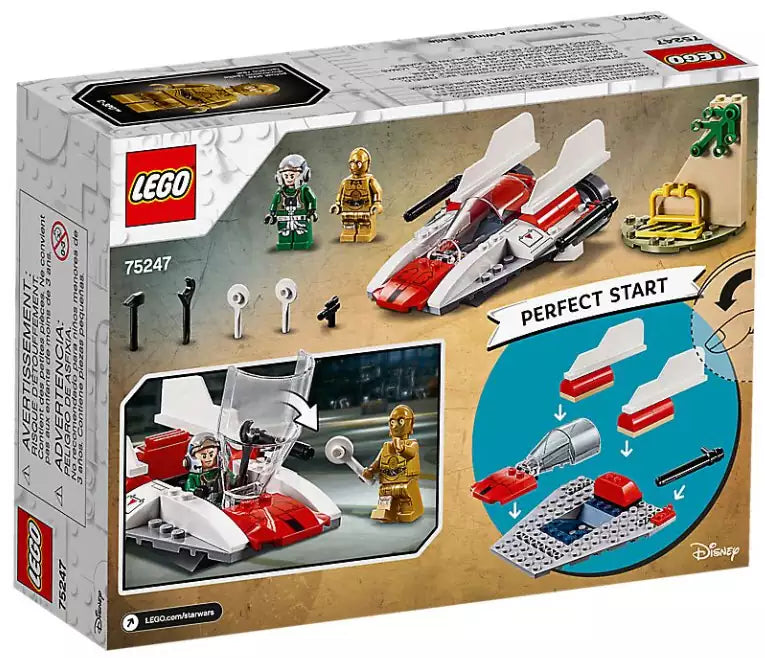 Box Rückseite: LEGO Star Wars 75247 Rebel A-Wing Starfighter