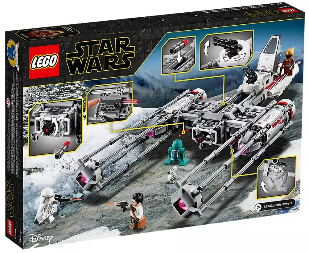 Box Rückseite: LEGO Star Wars 75249 Widerstands Y-Wing Starfighter