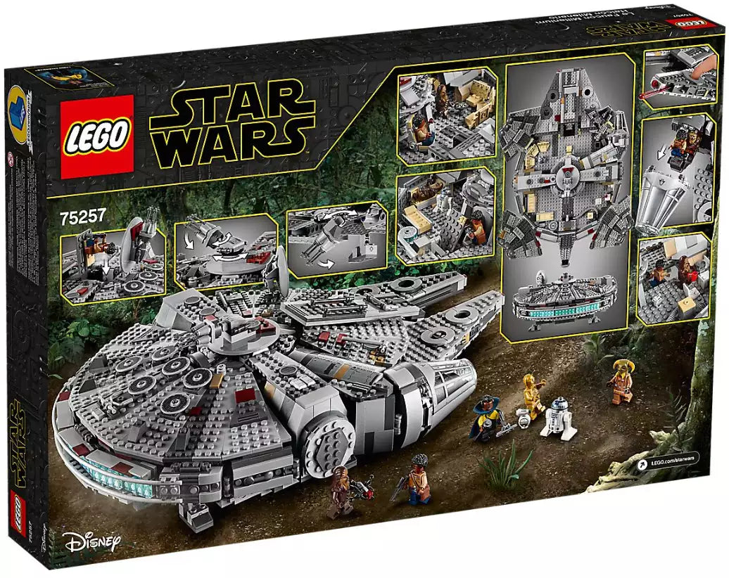 Box Rückseite: LEGO Star Wars 75257 Millennium Falcon