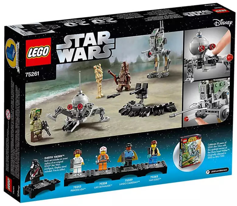 Box Rückseite: LEGO Star Wars 75261 Clone Scout Walker – 20 Jahre LEGO Star Wars
