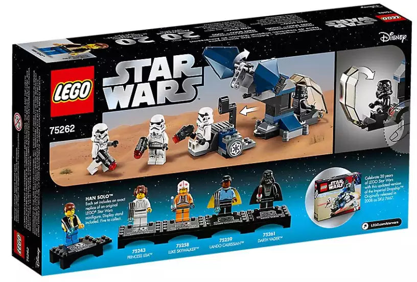 Box Rückseite: LEGO Star Wars 75262 Imperial Dropship – 20 Jahre LEGO Star Wars