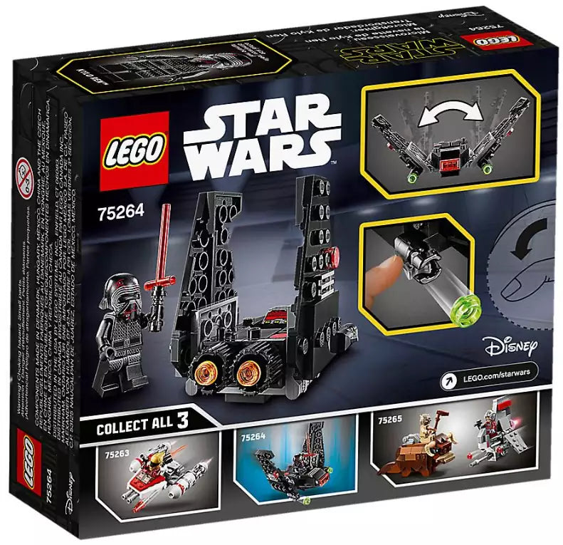 Box Rückansicht: LEGO Star Wars 75264 Kylo Rens Shuttle Microfighter