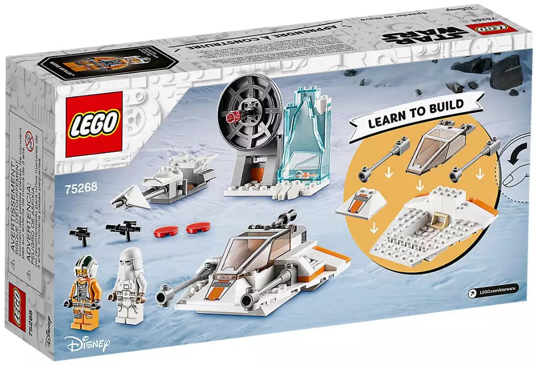 Box Rückansicht: LEGO Star Wars 75268 Snowspeeder