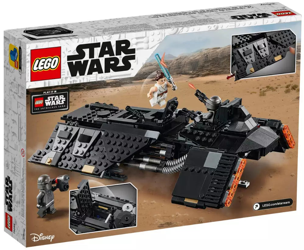 Box Rückansicht: LEGO Star Wars 75284 Transportschiff der Ritter von Ren