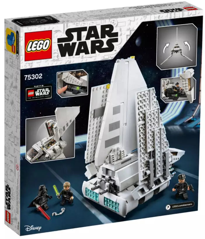 Box Rückansicht: LEGO Star Wars 75302 Imperial Shuttle