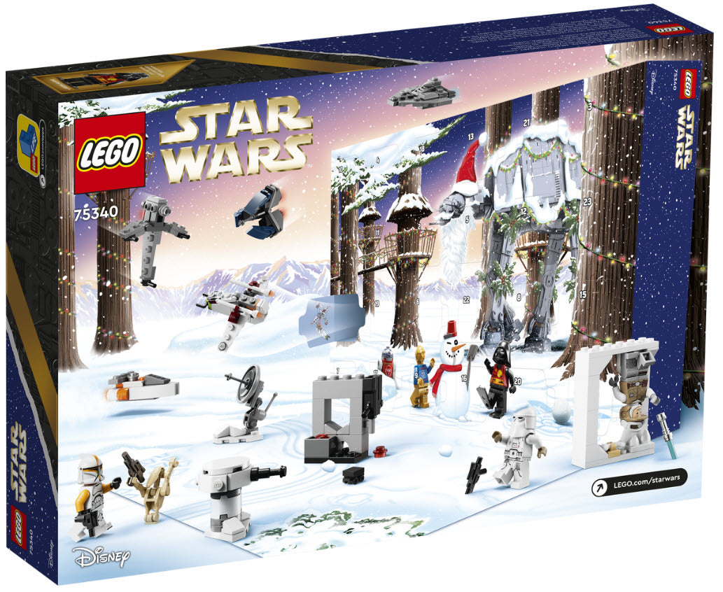 Box Rückseite: LEGO Star War 75340 Adventskalender 2022