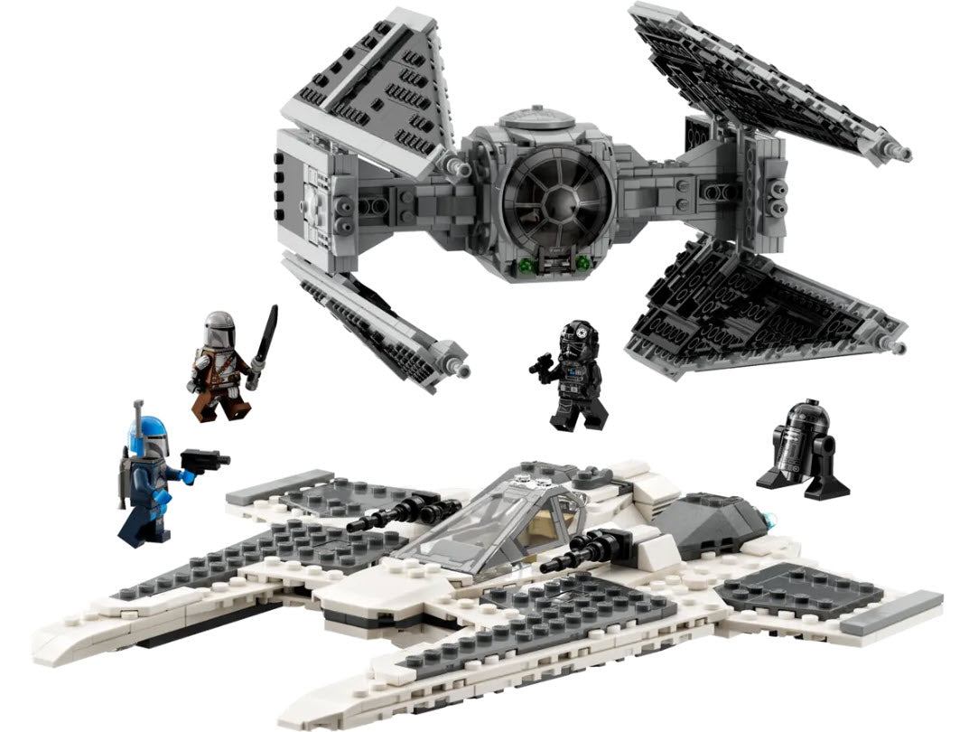 Inhalt: LEGO Star Wars 75348 Mandalorianischer Fang Fighter vs. TIE Interceptor