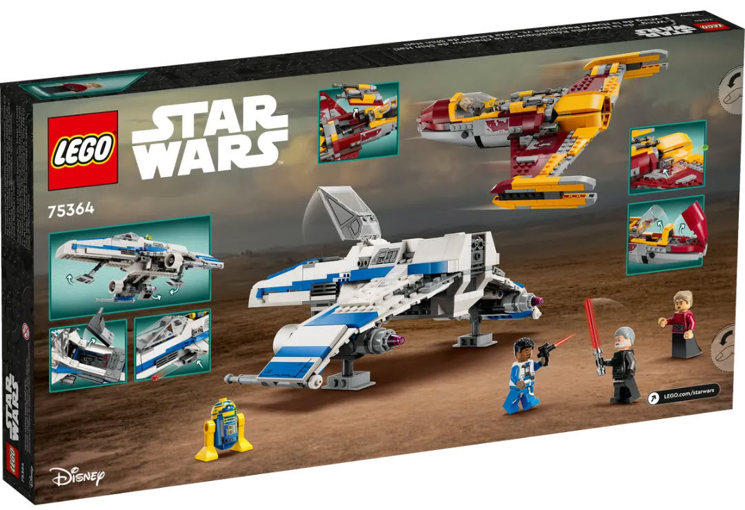 Box Rückansicht: LEGO Star War 75364 New Republic E-Wing vs. Shin Hatis Starfighter
