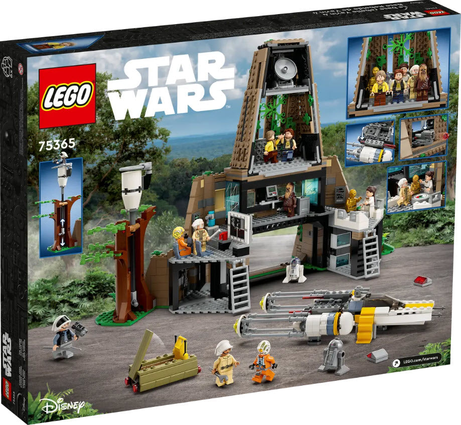 Box Rückansicht: LEGO Star War 75365 Rebellenbasis auf Yavin 4