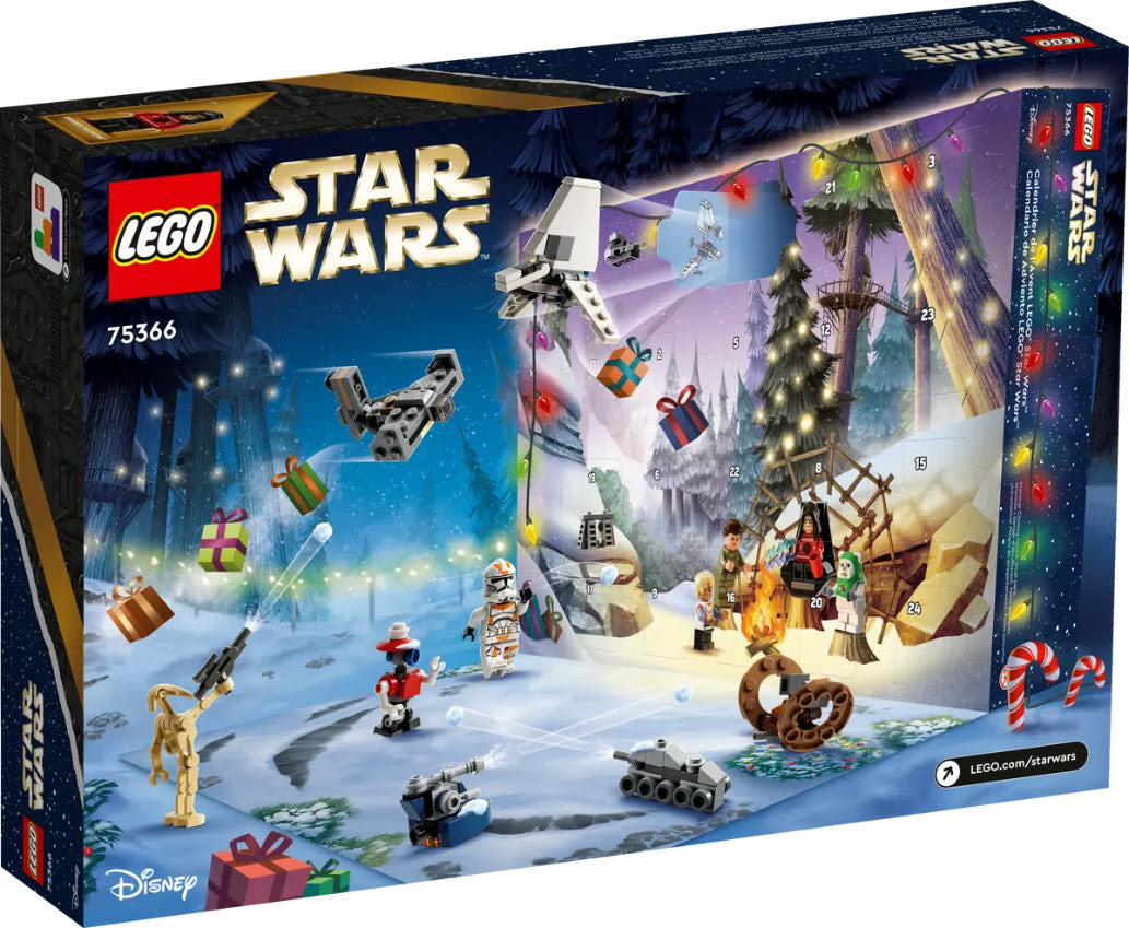Box Rückseite: LEGO Star Wars 75366 Adventskalender 2023