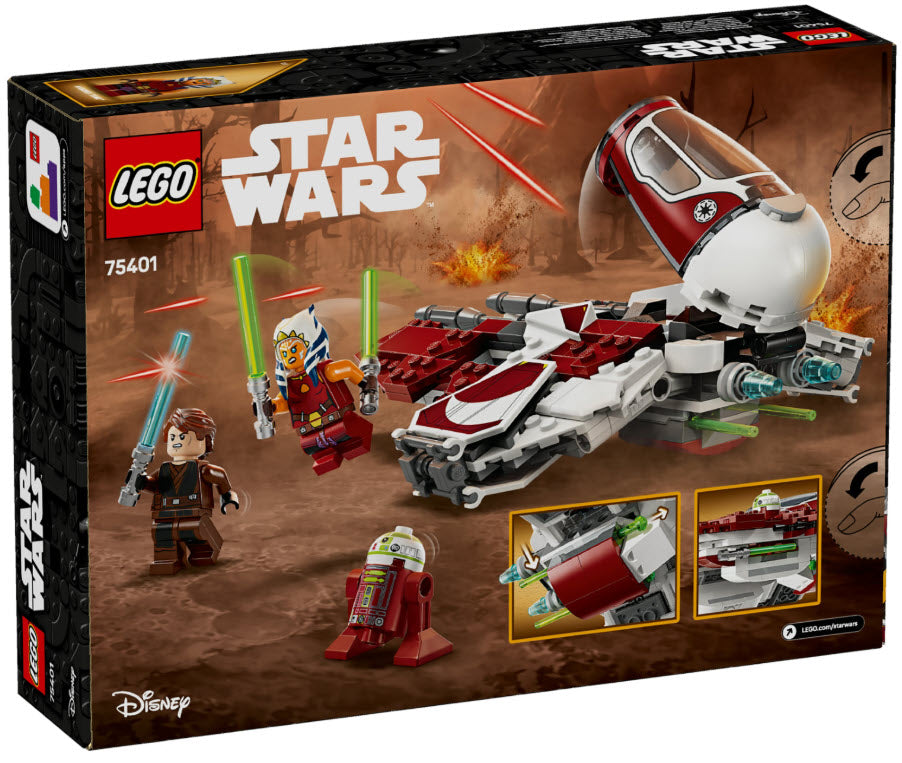 Box Rückseite: LEGO Star Wars 75401 Ahsokas Jedi Interceptor
