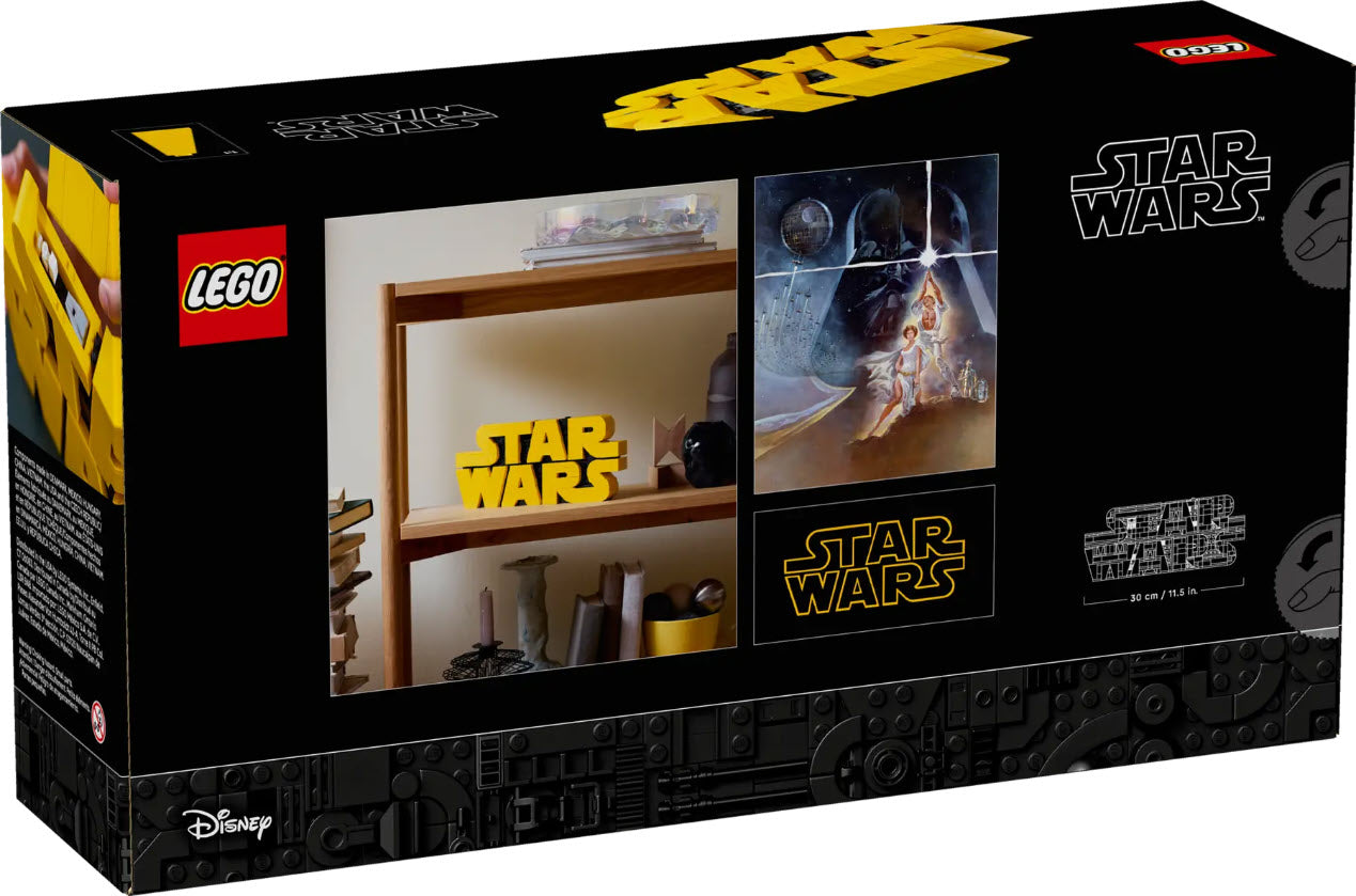 Box Rückseite: LEGO Star Wars 75407 Star Wars Logo aus LEGO Steinen