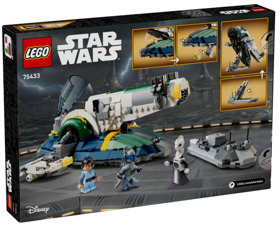 Box Rückseite: LEGO Star Wars 75433 Jango Fetts Sternenschiff