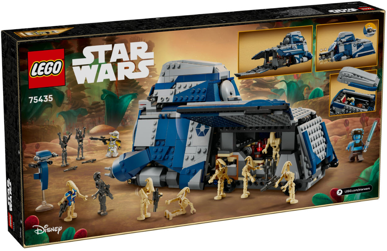 Box Rückseite: LEGO Star Wars 75435 MTT der Separatisten in der Schlacht von Felucia
