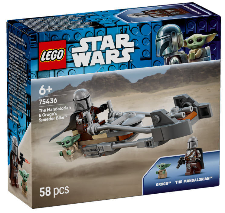 LEGO Star Wars 75436 Der Mandalorianer und Grogu auf ihrem Speeder Bike
