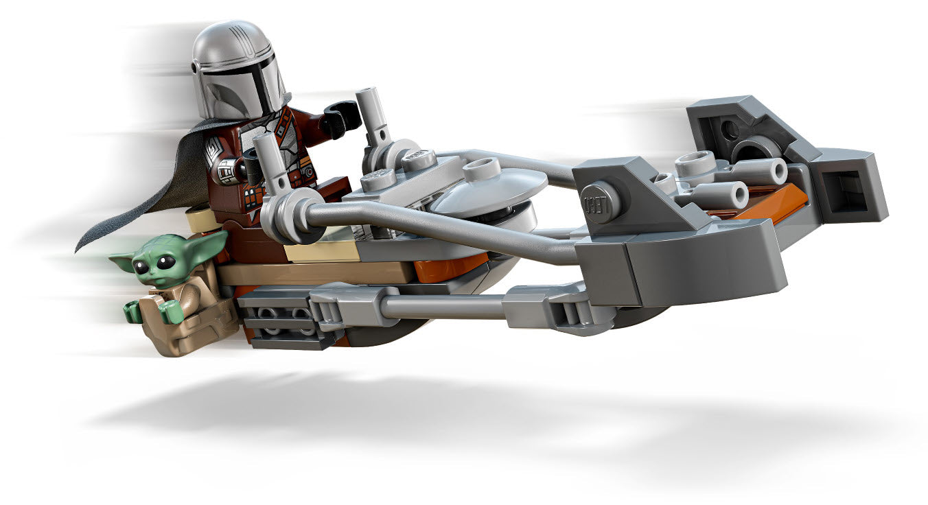 Detail 1: LEGO Star Wars 75436 Der Mandalorianer und Grogu auf ihrem Speeder Bike