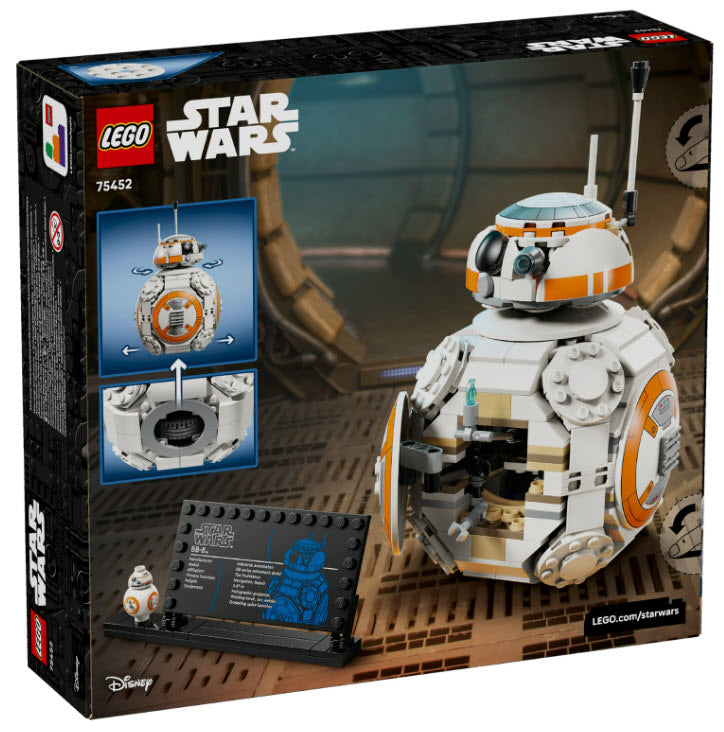 Box Rückseite: LEGO Star Wars 75452 Der Astromech-Droide BB-8