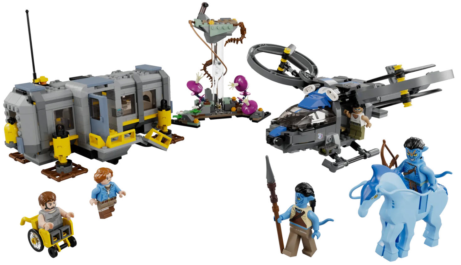 Inhalt: LEGO Avatar 75573 Schwebende Berge: Site 26 und RDA Samson