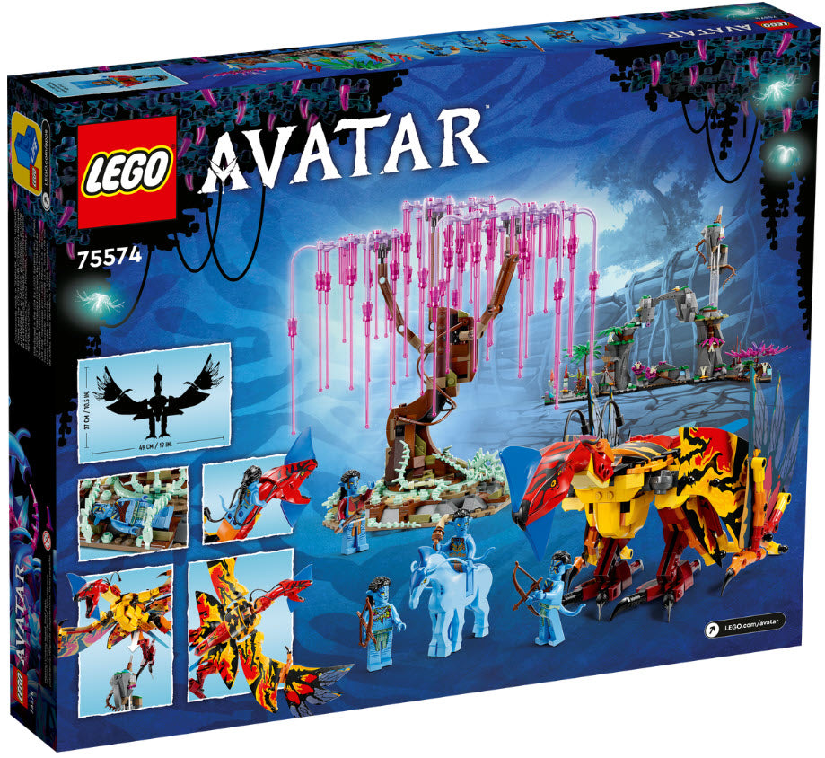 Box Rückseite: LEGO Avatar 75574 Toruk Makto und der Baum der Seelen
