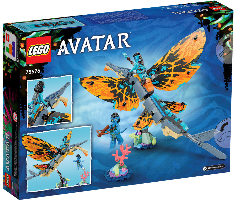Box Rückseite: LEGO Avatar 75576 Skimwing Abenteuer