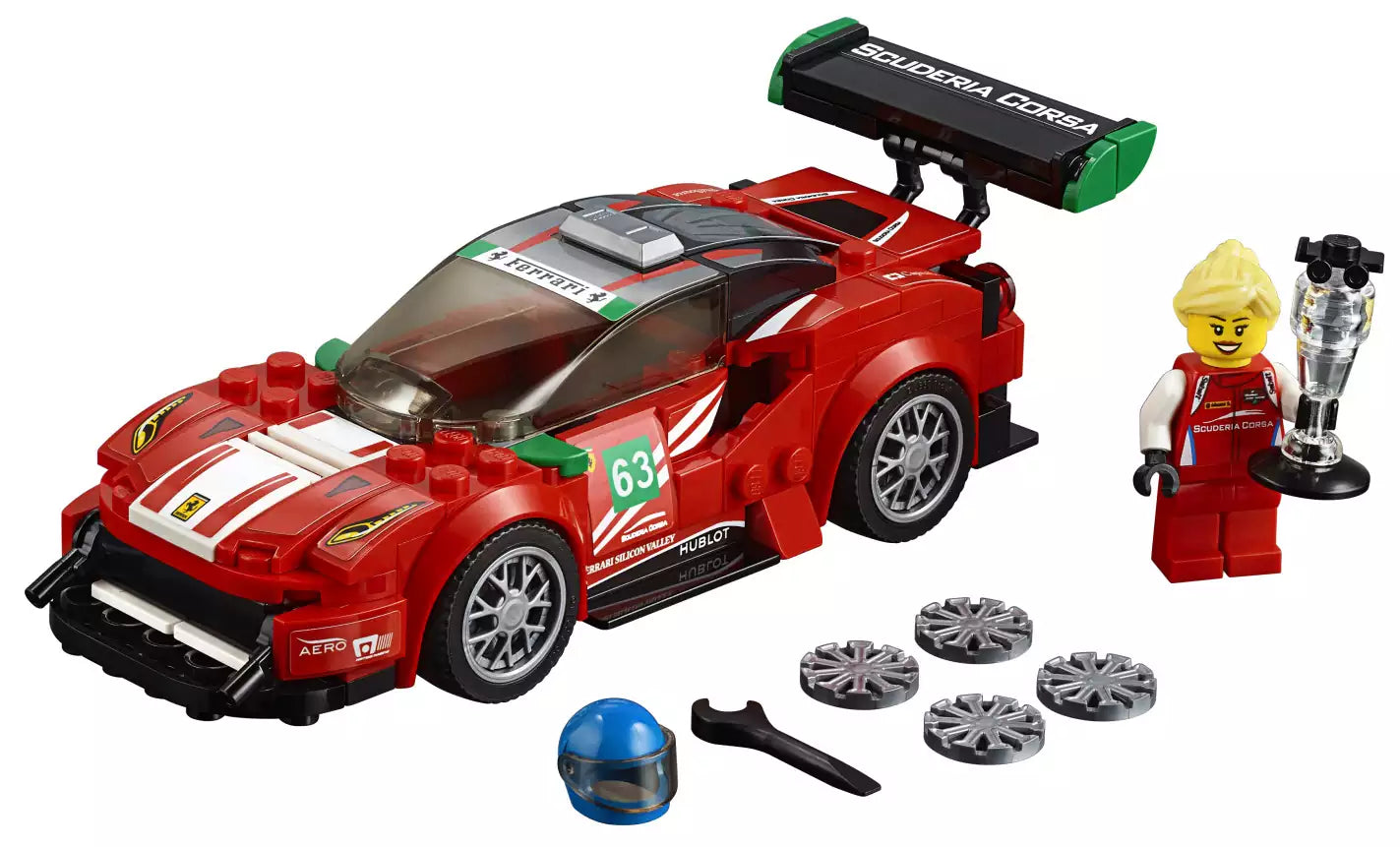 Inhalt: LEGO Speed Champions 75886 Ferrari 488 GT3 Scuderia Corsa