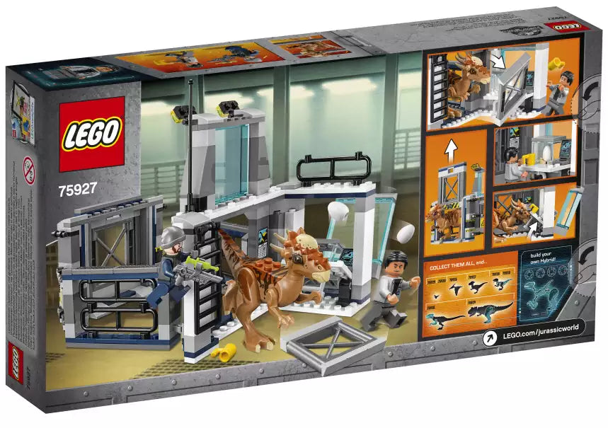 Box Rückansicht: LEGO Jurassic World 75927 Ausbruch des Stygimoloch
