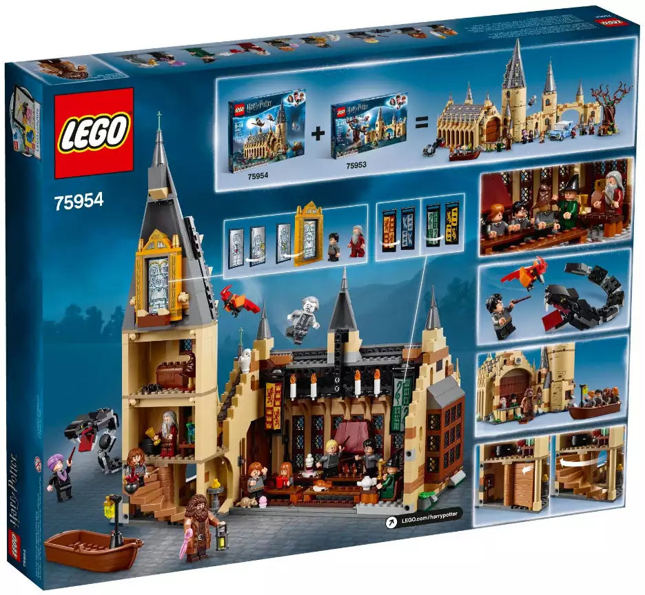 Box Rückseite: LEGO Harry Potter 75954 Die große Halle von Hogwarts