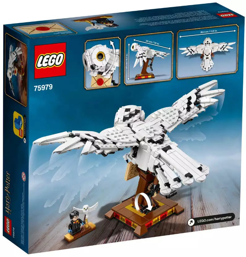 Box Rückansicht: LEGO Harry Potter 75979 Hedwig