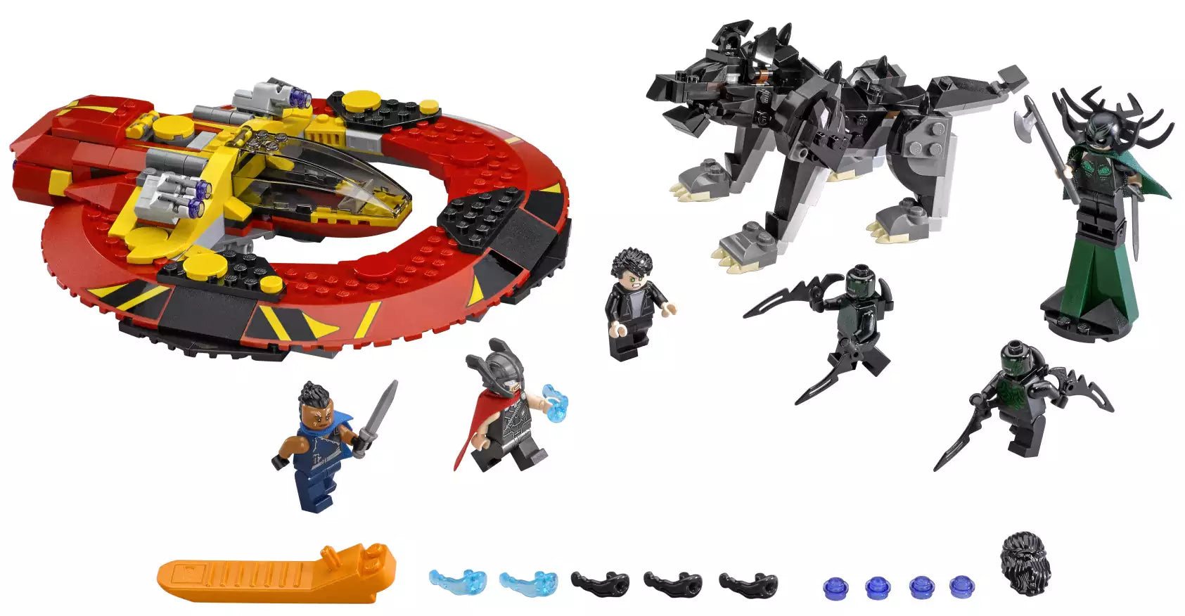 Inhalt: LEGO Super Heroes 76084 Das ultimative Kräftemessen um Asgard