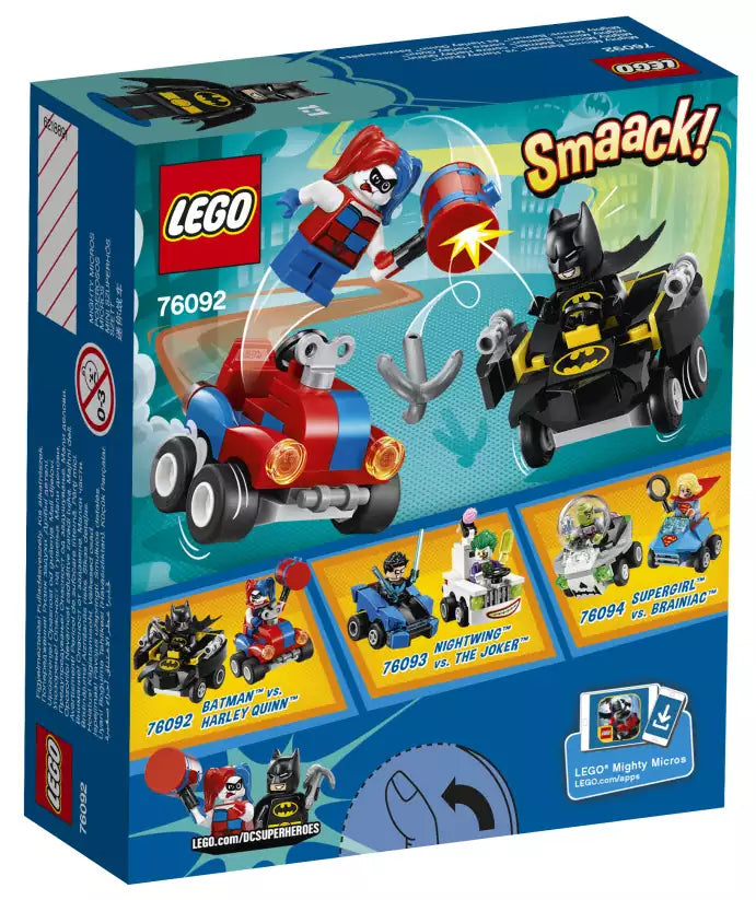 Box Rückseite: LEGO Super Heroes 76092 Batman vs. Harley Quinn