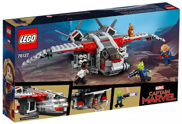 Box Rückseite: LEGO Super Heroes 76127 Captain Marvel und die Skrull-Attacke