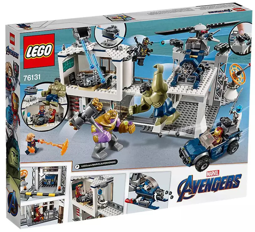 Box Rückseite: LEGO Super Heroes 76131 Avengers-Hauptquartier