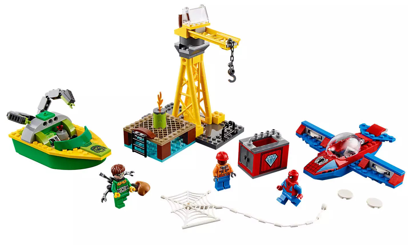 Inhalt: LEGO Super Heroes 76134 Diamantenraub mit Doc Ock