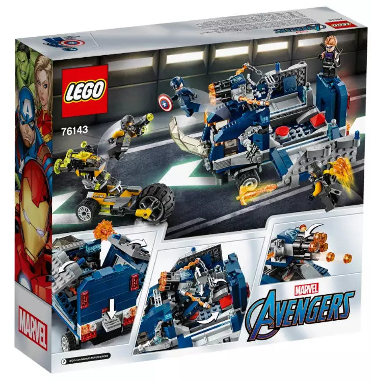 Box Rückansicht: LEGO Super Heroes 76143 Avengers Truck-Festnahme