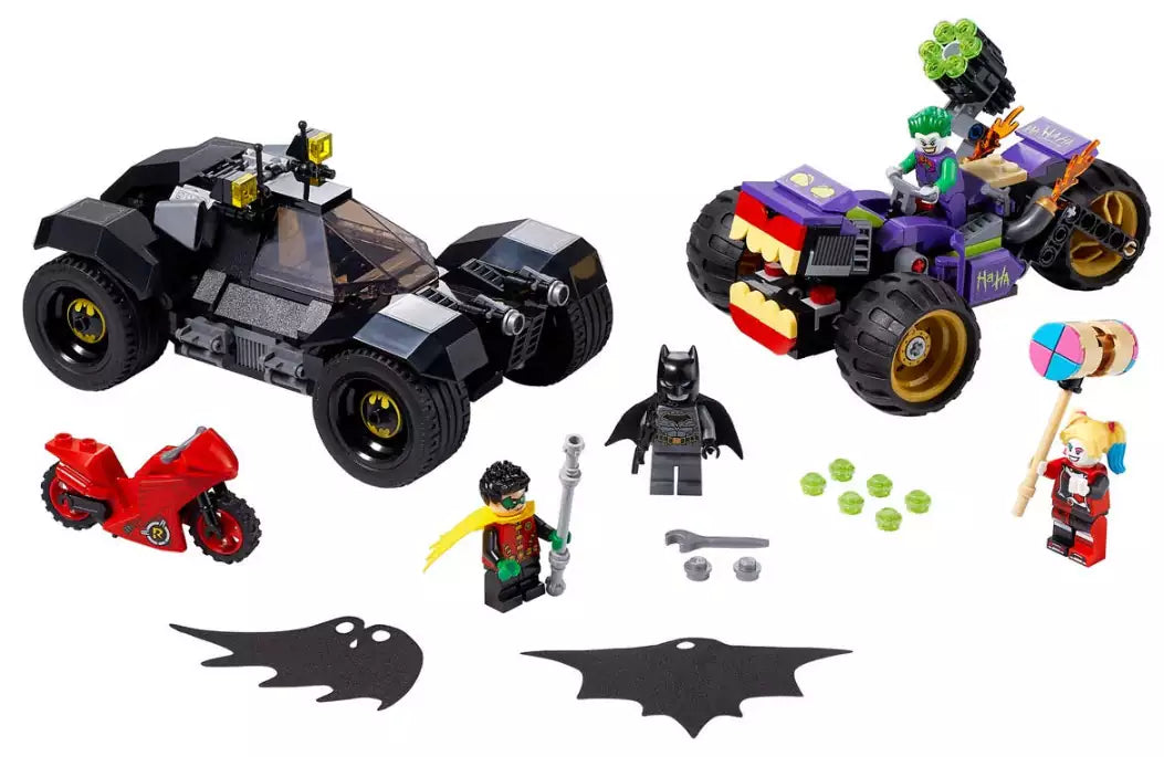 Inhalt: LEGO Super Heroes 76159 Jokers Trike-Verfolgungsjagd