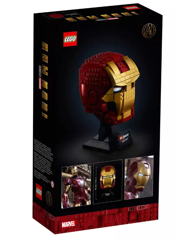 Box Rückansicht: LEGO Super Heroes 76165 Iron Mans Helm