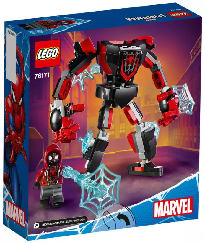 Box Rückansicht: LEGO Super Heroes 76171 Miles Morales Mech