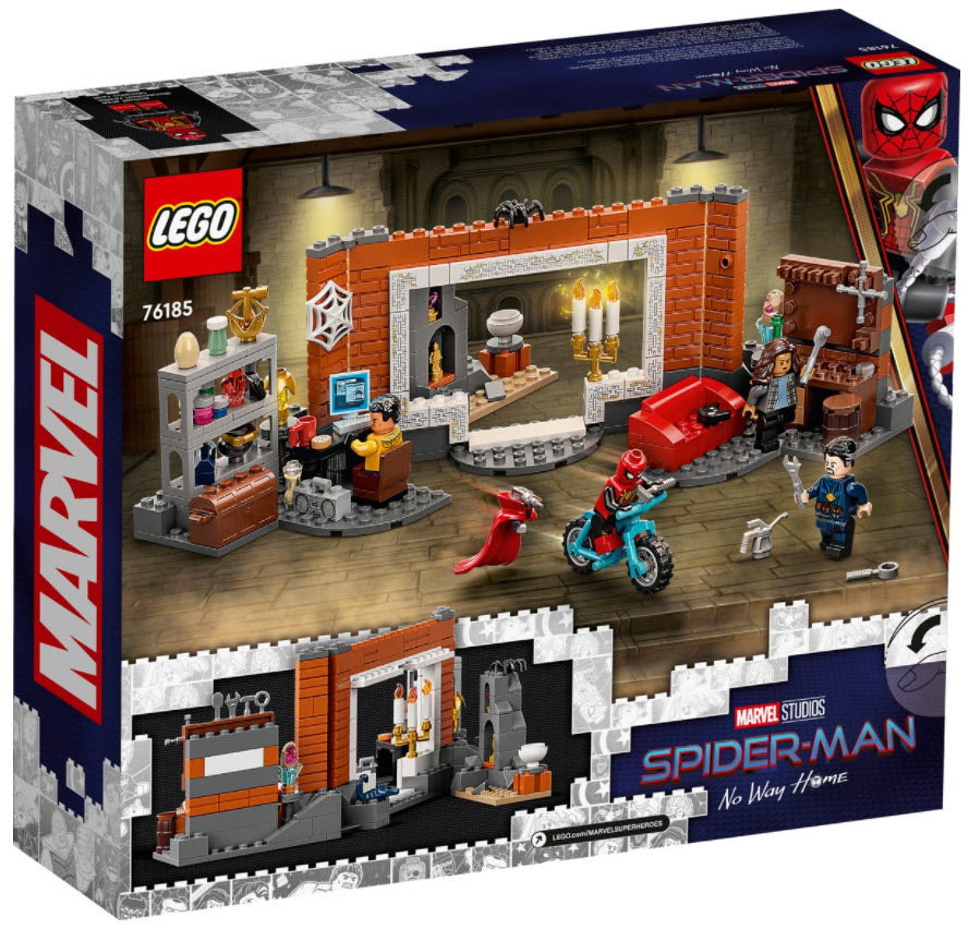 Box Rückansicht: LEGO Super Heroes 76185 Spider-Man in der Sanctum Werkstatt