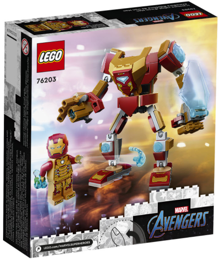Box Rückseite: LEGO Super Heroes 76203 Iron Man Mech
