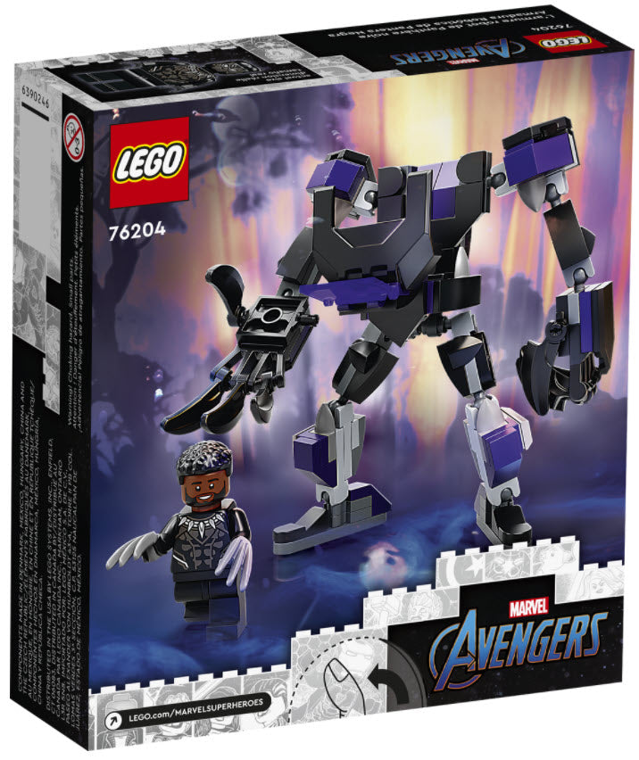 Box Rückseite: LEGO Super Heroes 76204 Black Panther Mech