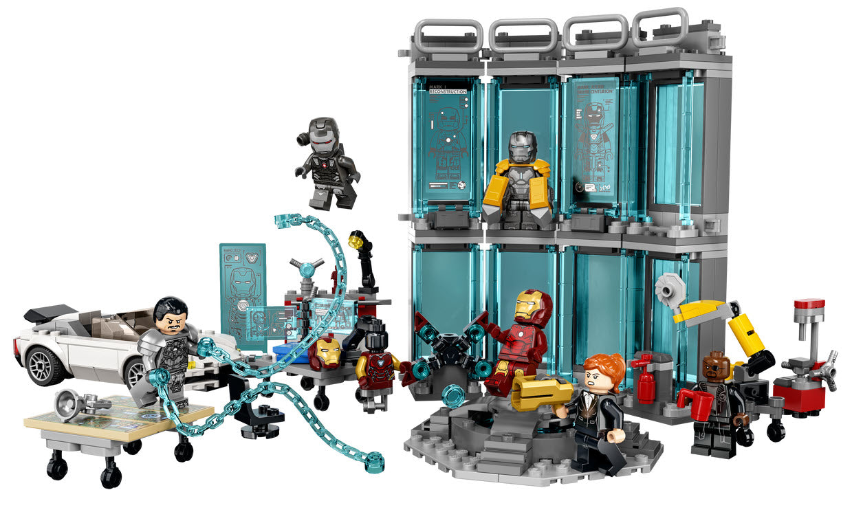 Inhalt: LEGO Super Heroes 76216 Iron Mans Werkstatt