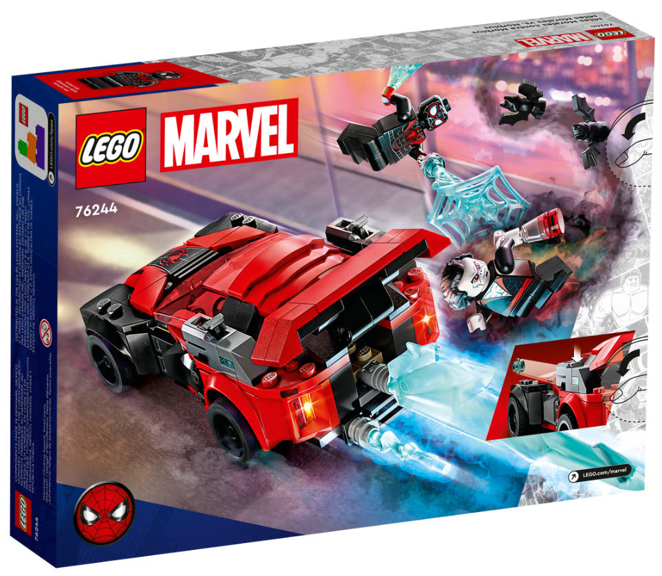 Box Rückseite: LEGO Super Heroes 76244 Miles Morales vs. Morbius
