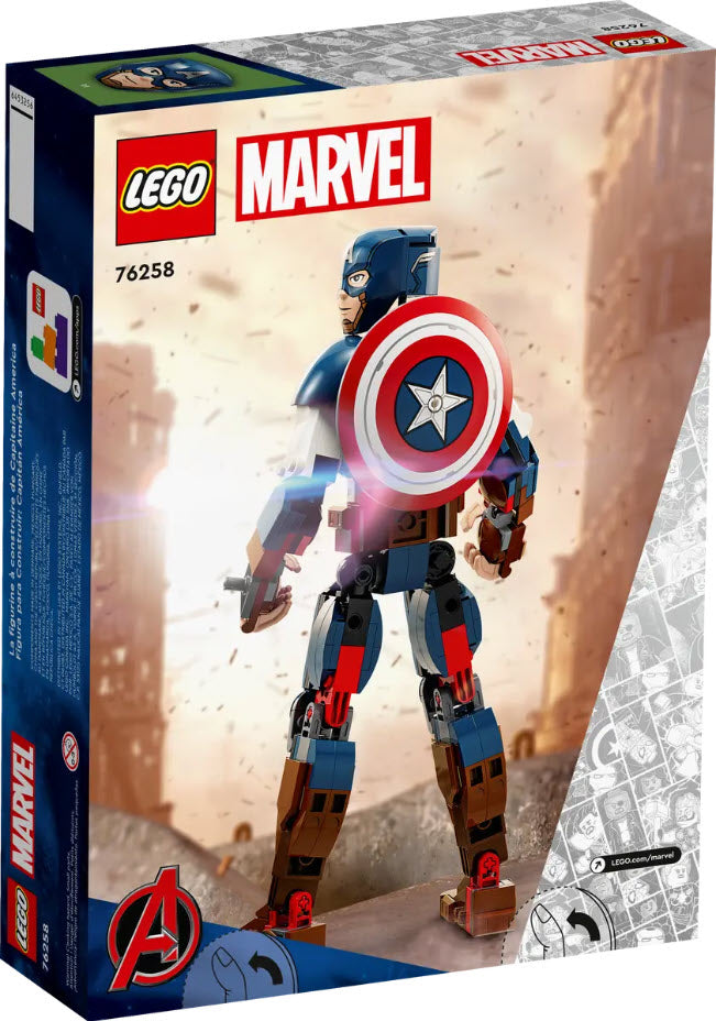 Box Rückansicht: LEGO Super Heroes 76258 Captain America Baufigur