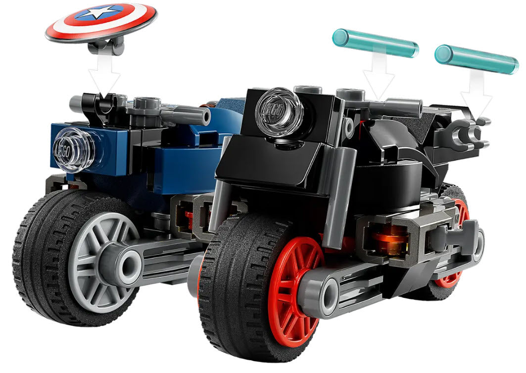 Detail 2: LEGO Super Heroes 76260 Black Widows & Captain Americas Motorräder