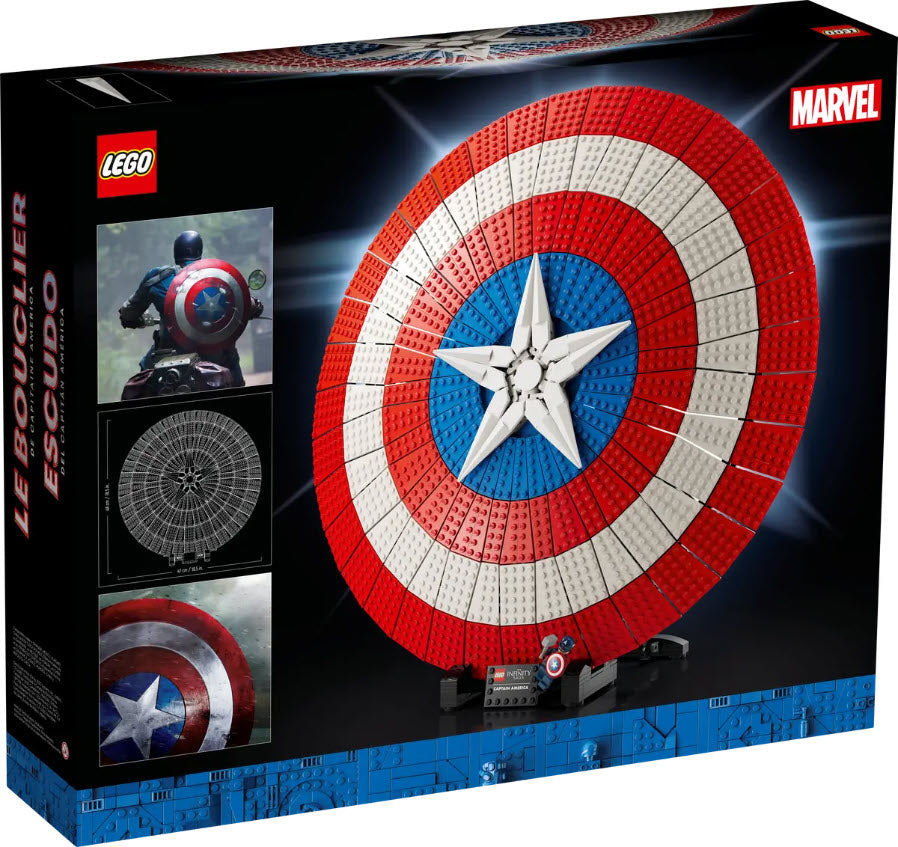 Box Rückansicht: LEGO Super Heroes 76262 Captain Americas Schild
