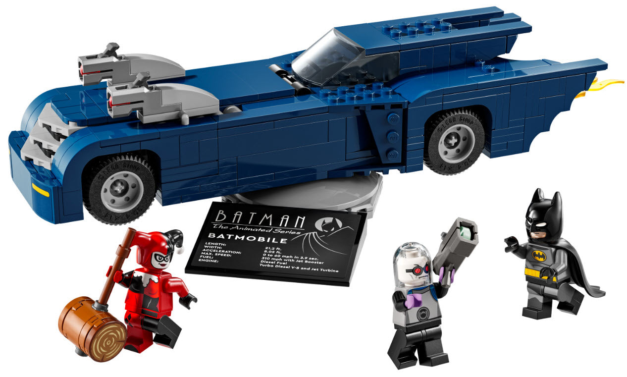 Inhalt: LEGO Super Heroes 76274 Batman im Batmobil vs. Harley Quinn und Mr. Freeze