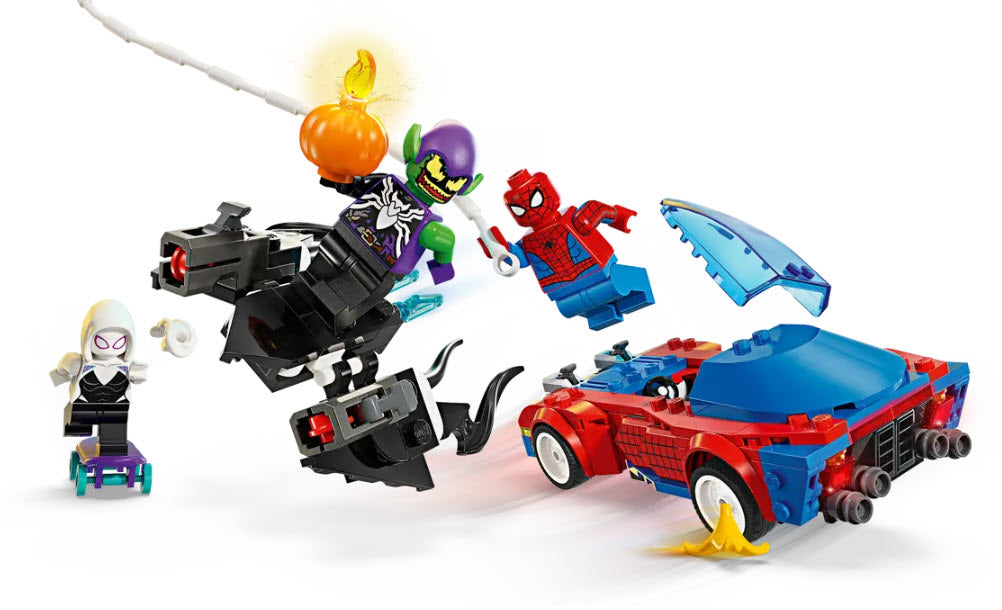 Detail 1: LEGO Super Heroes 76279 Spider-Mans Rennauto & Venom Green Goblin