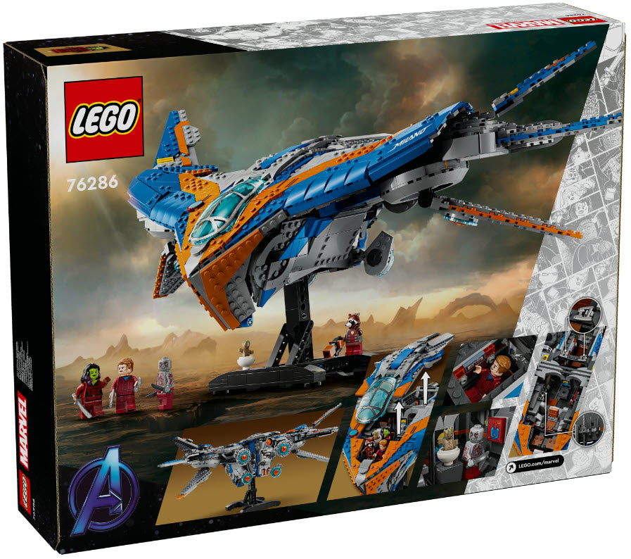 Box Rückansicht: LEGO Super Heroes 76286 Guardians of the Galaxy: Die Milano