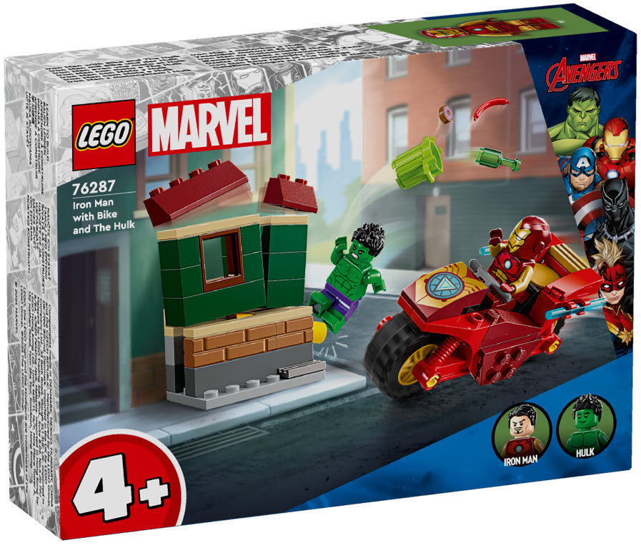 LEGO Super Heroes 76287 Iron Man mit Bike und der Hulk