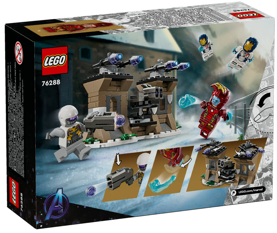 Box Rückansicht: LEGO Super Heroes 76288 Iron Man & Iron Legion vs. HYDRA-Soldat
